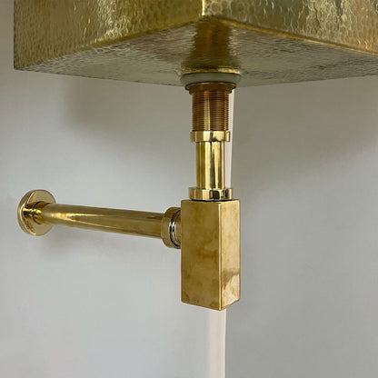 Solid Brass P-trap sink stopper