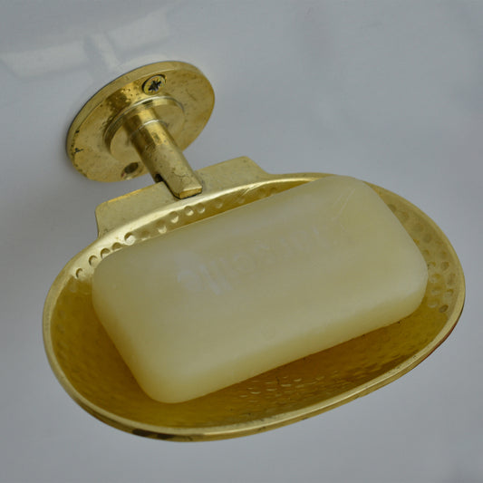 Solid Brass Hammered Soap Dish