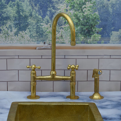 Antique Solid Brass Bridge Faucet