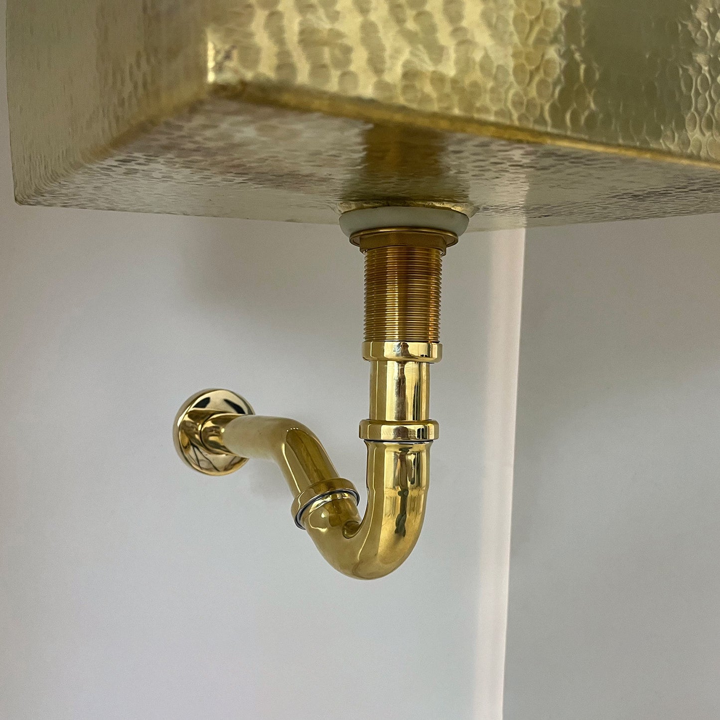 Solid Brass P-trap sink stopper