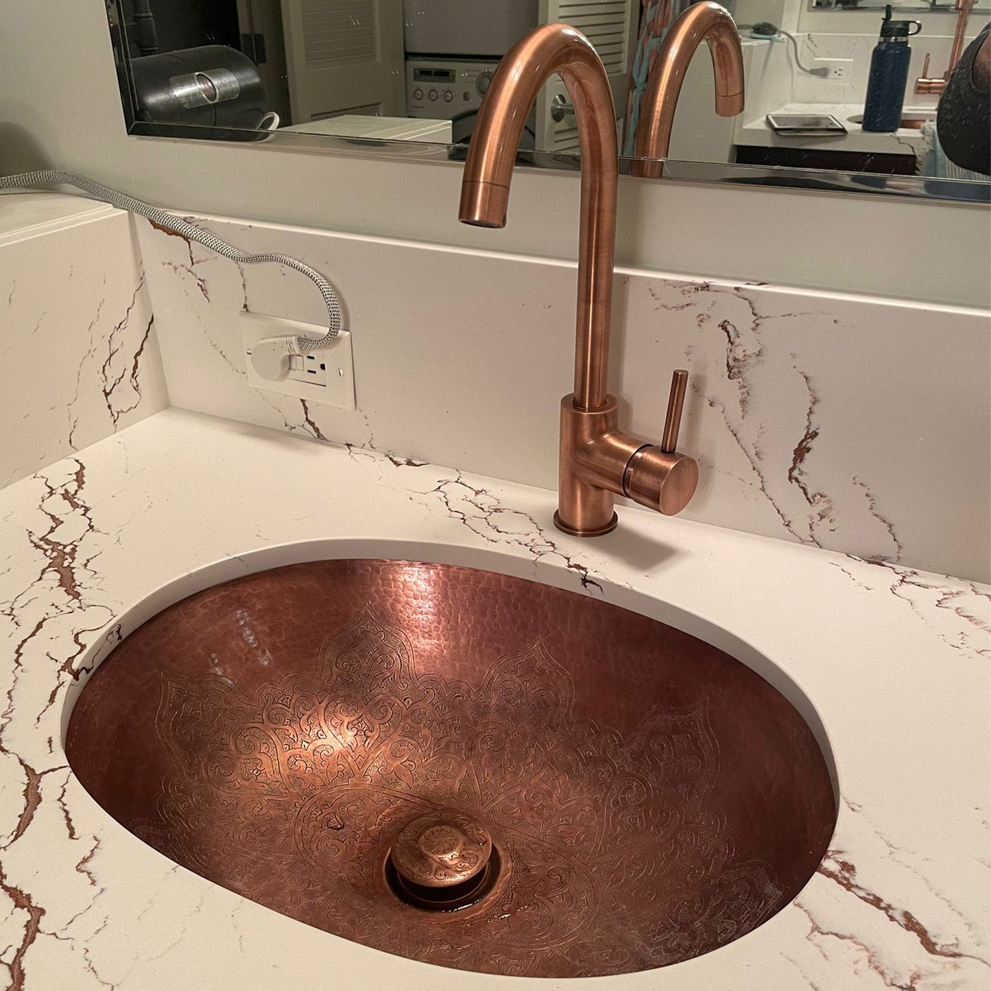 Copper Finish Sink Mixer Tap