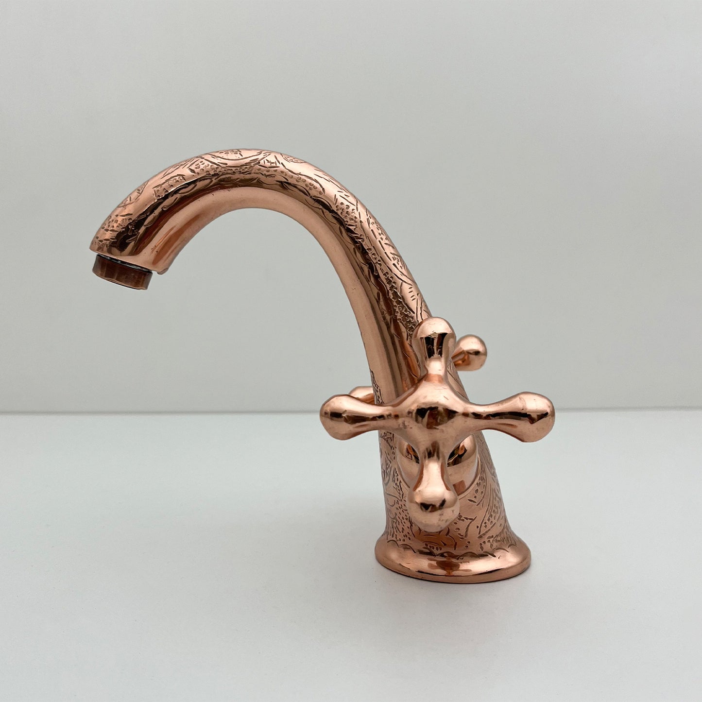 Copper Finish Single Hole Bathroom Faucet