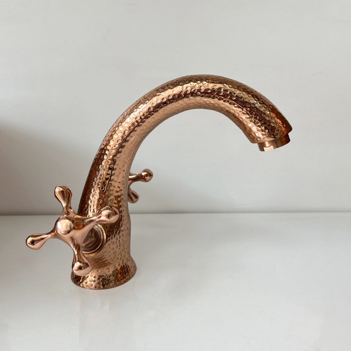 Copper Finish Single Hole Bathroom Faucet