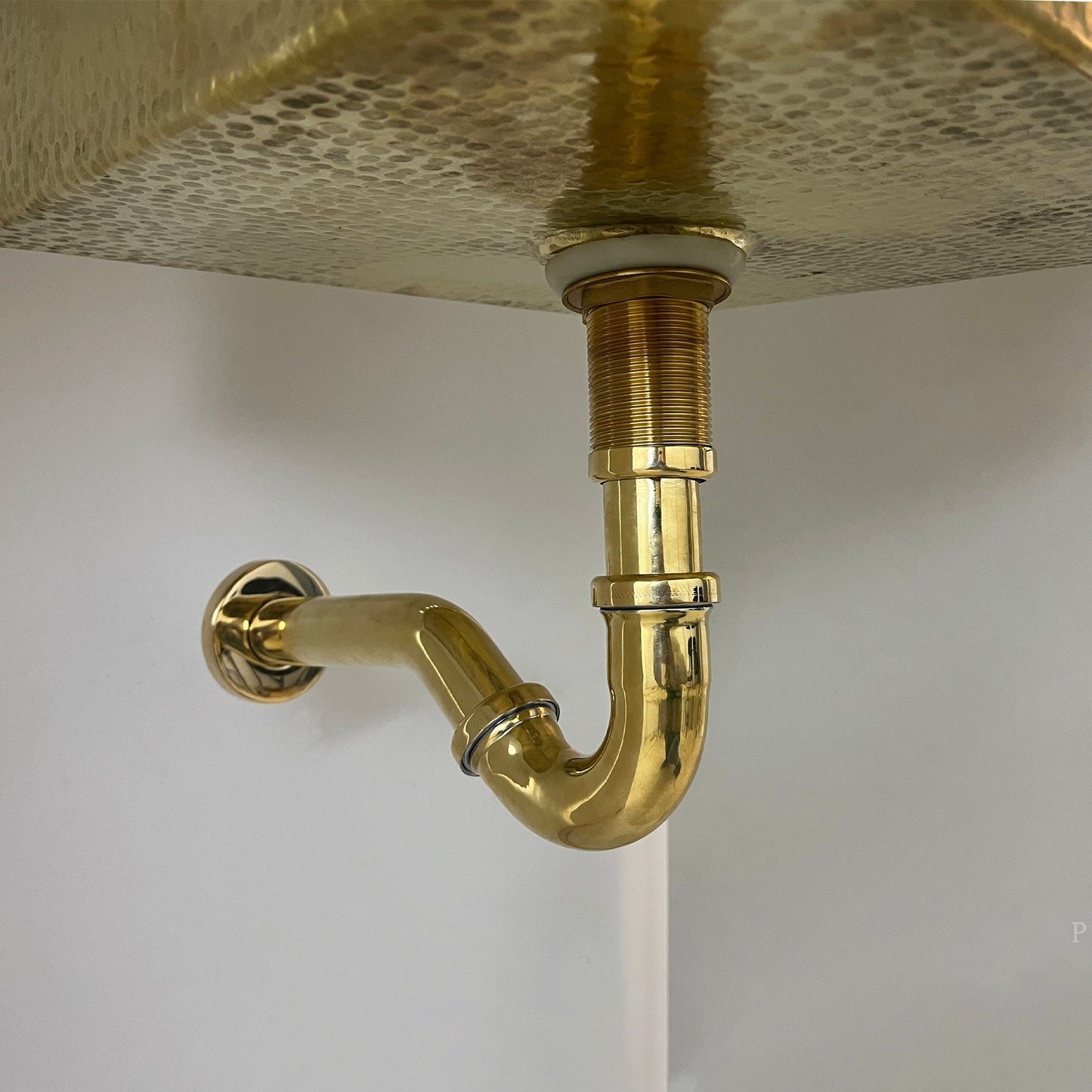 Solid Brass P-trap sink stopper