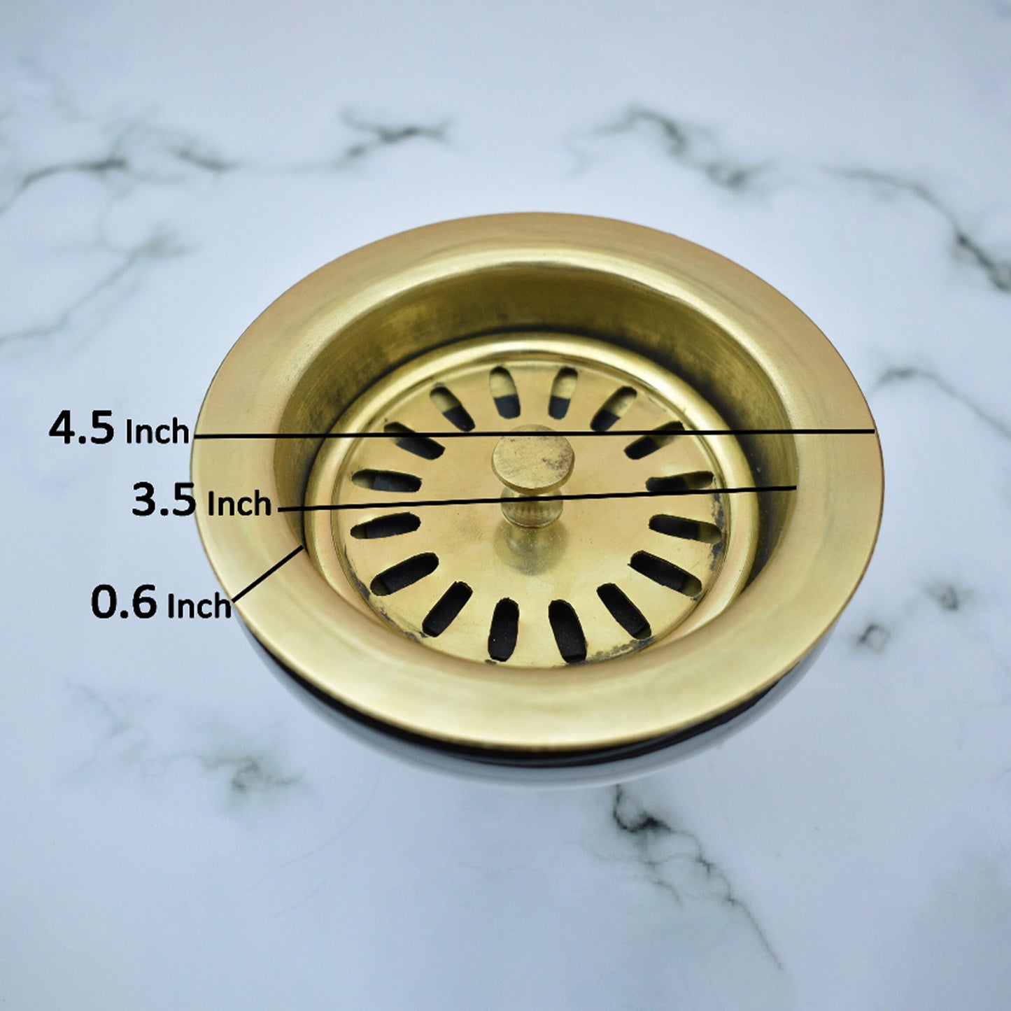 Unlacquered Brass Kitchen Sink Strainer