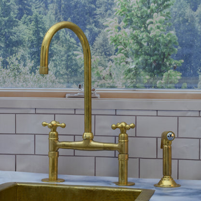 Antique Solid Brass Bridge Faucet