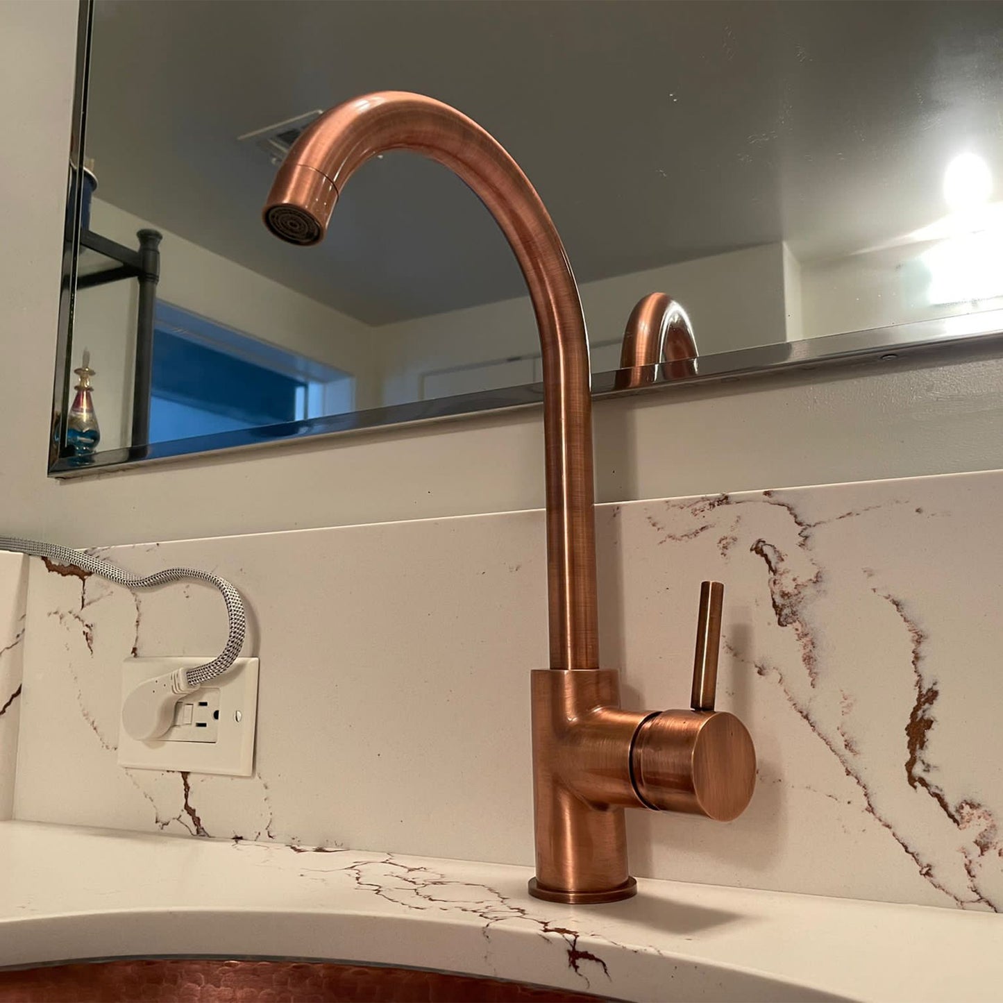 Copper Finish Sink Mixer Tap