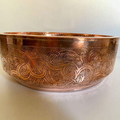 Hand Engraved Vanity Bathroom Copper Sink