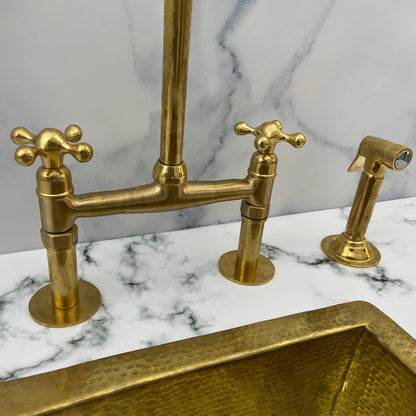 Unlacquered Brass Bridge Faucet