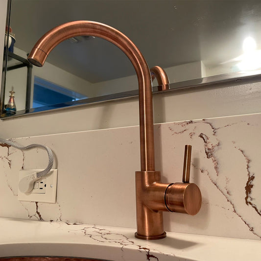 Copper Finish Sink Mixer Tap