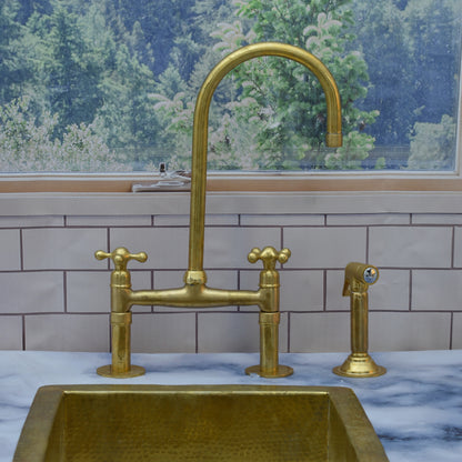 Unlacquered Brass Bridge Faucet