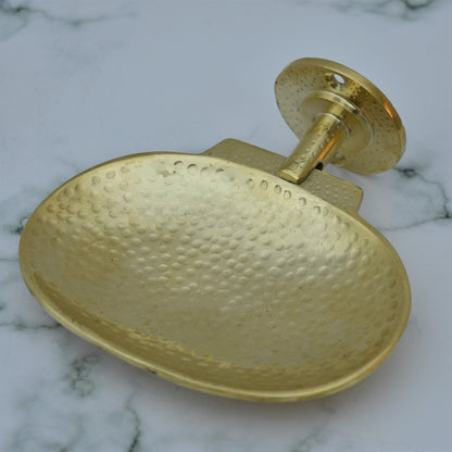 Solid Brass Hammered Soap Dish