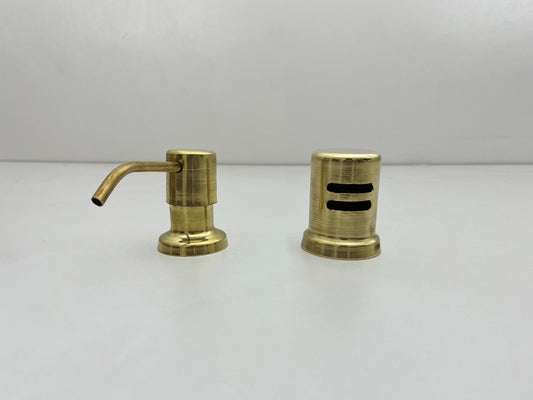 Unlacquered Brass Dishwasher Air Gap Cover, Unlacquered brass soap dispenser