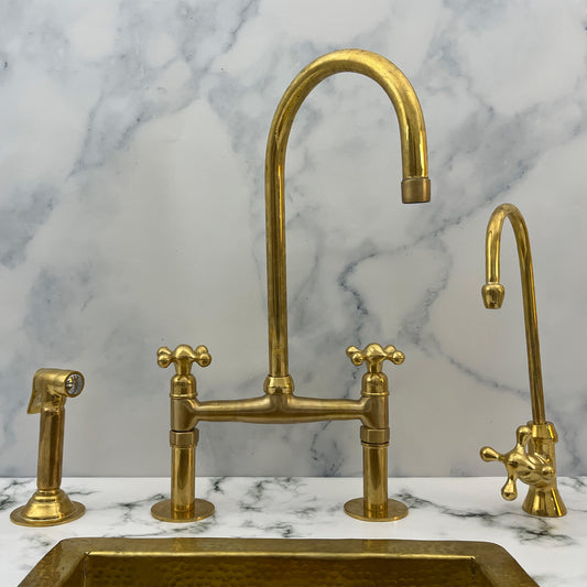 Unlacquered Brass Bridge Faucet