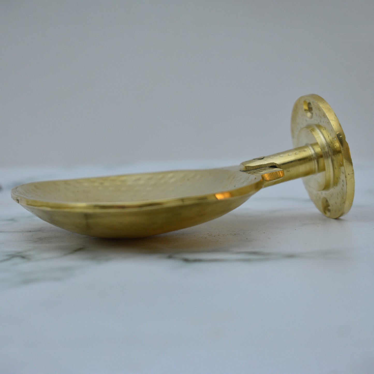 Solid Brass Hammered Soap Dish