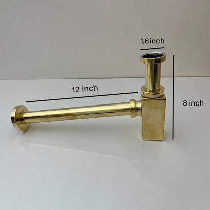 Solid Brass P-trap sink stopper