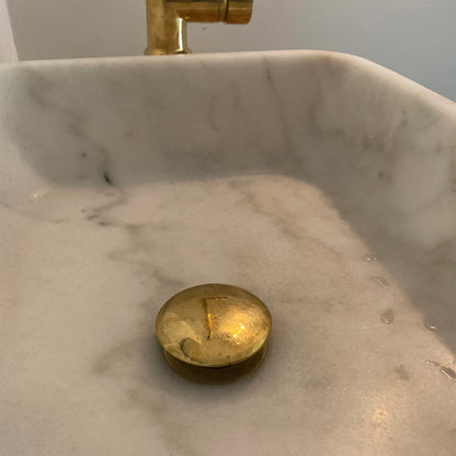 Solid Brass Drain, Push Up Button